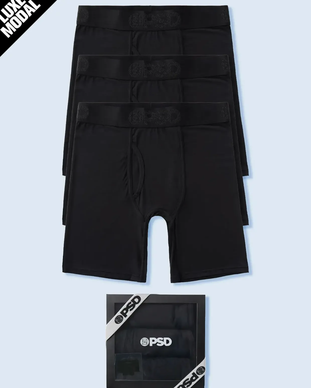 Luxe Modal 3 Pack - Black