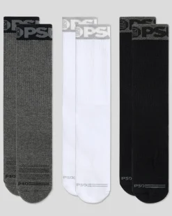 3 Pack - Band Crew - Grey/White/Black