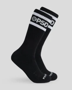 3 Pack - Logo Stripe Crew - Black