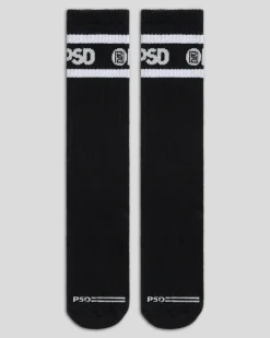 3 Pack - Logo Stripe Crew - Black