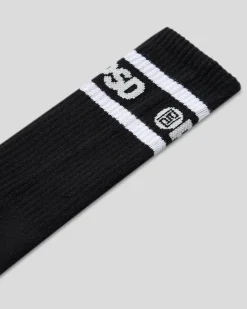 3 Pack - Logo Stripe Crew - Black