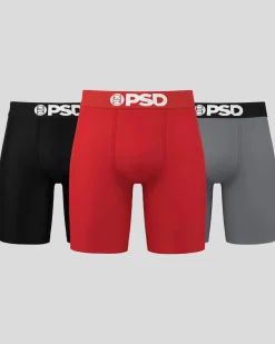 Solids 3 Pack - Red/Grey/Black