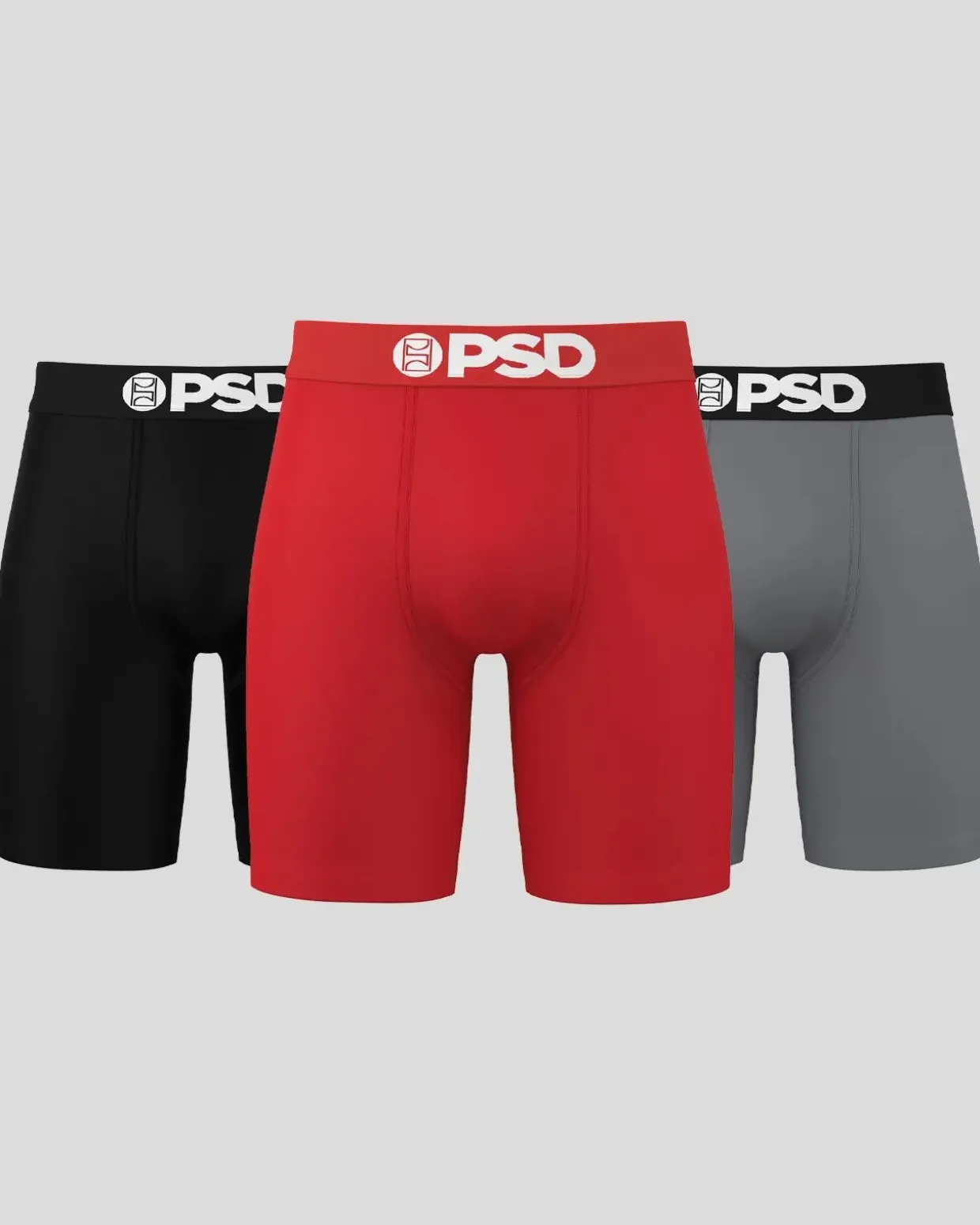 Solids 3 Pack - Red/Grey/Black